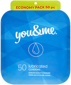 You & Me Lubricated 50ks - standardní lubrikované kondomy