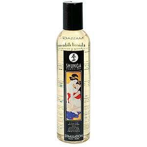 Profesionální masážní olej Shunga Erotic Massage Oil Stimulation Peaches 250 ml