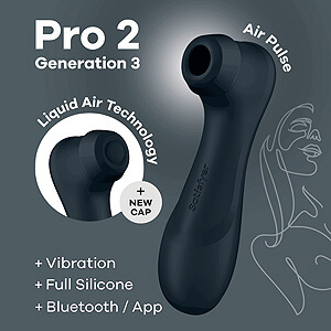 Satisfyer Pro 2 Generation 3 APP (Dark Grey), Liquid Air vibrátor