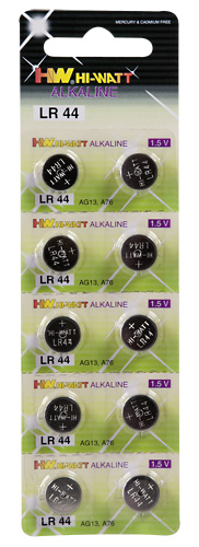 HW - alkalická knoflíková baterie LR44