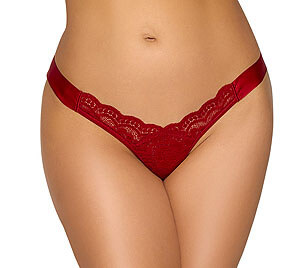 Cottelli Aki String (Red), sexy tanga s mašlí