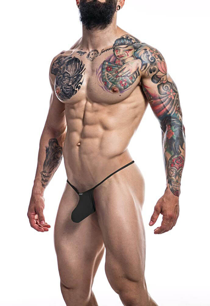 CUT4MEN Loopstring Pouch L/XL (Black), pánská g-string tanga