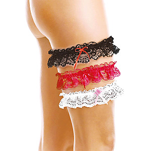 SoftLine Collection Garter (White), elegantní podvazek