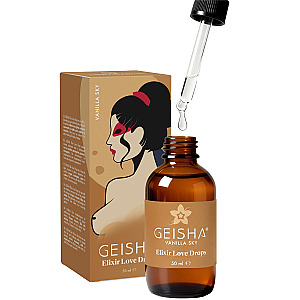 Geisha Elixir Love Drops Vanilla Sky (50 ml), hřejivé masážní kapky