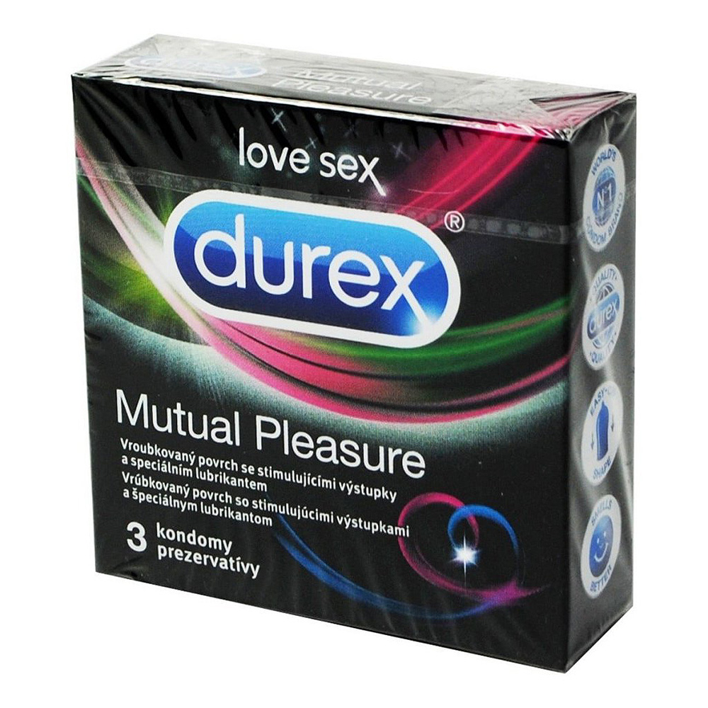 Durex Mutual Pleasure (3ks), kondomy pro společné vyvrcholení