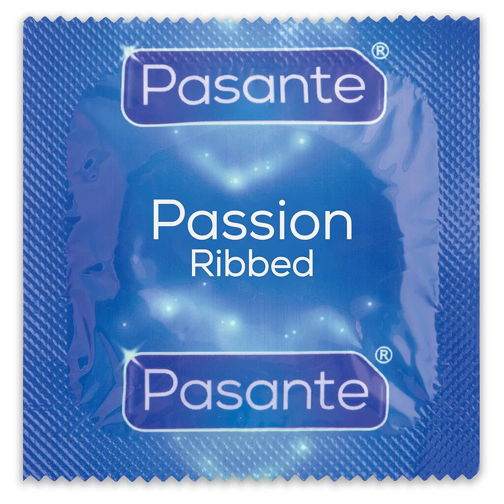 Pasante Passion / Ribbed (1ks), vroubkovaný kondom