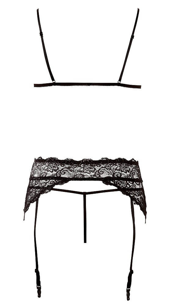 Cottelli Lace Suspender Set