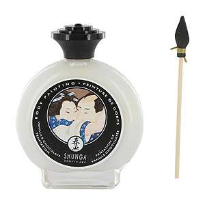 Malování na tělo s příchutí vanilky Shunga Bodypainting Vanilla & Chocolate Temptation 100 ml