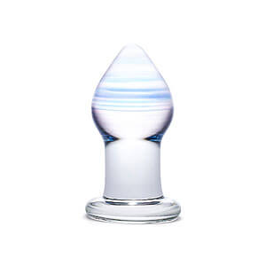 Glas Amethyst Rain Glass Butt Plug (8cm)