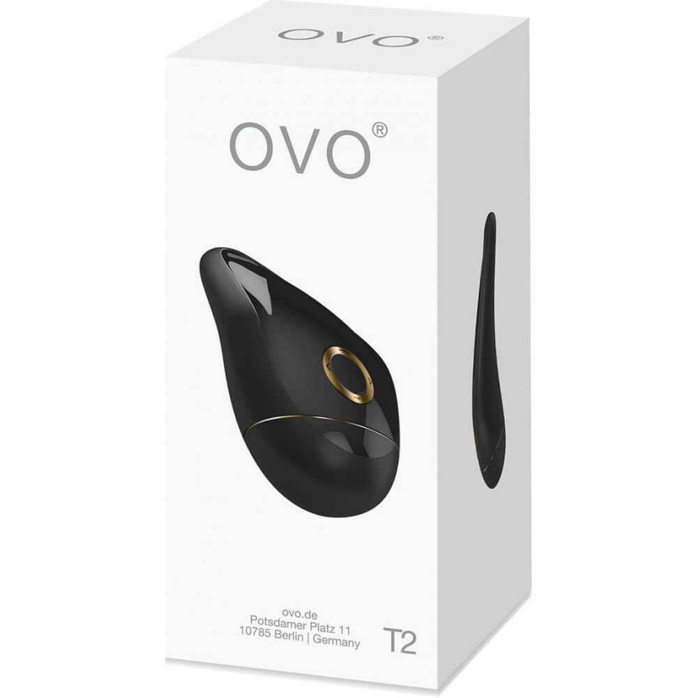 Ovo T2 Lay On Vibrator Black Gold