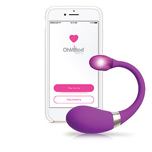 OhMiBod Esca2 Powered by KIIROO, fialové mobilem ovládané vibrační vajíčko s Bluetooth