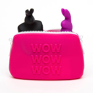 Diskrétní kapsa na erotické pomůcky Happy Rabbit WOW Storage Zip Bag Small Pink