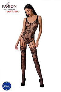 Passion Bodystocking BS074 černý sexy bodystocking