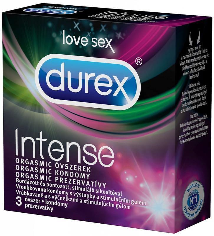 Durex Intense (3ks), dráždivé kondomy s gelem Desirex