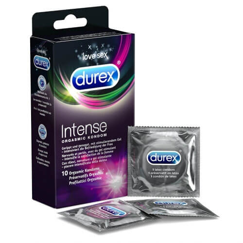 Durex Intense (10ks), dráždivé kondomy s gelem Desirex