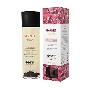 Exsens Organic Massage Oil Garnet Argan (100 ml), masážní olej s kamínky