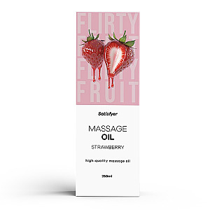 Satisfyer Massage Oil 250 ml (Strawberry), jahodový masážní olej