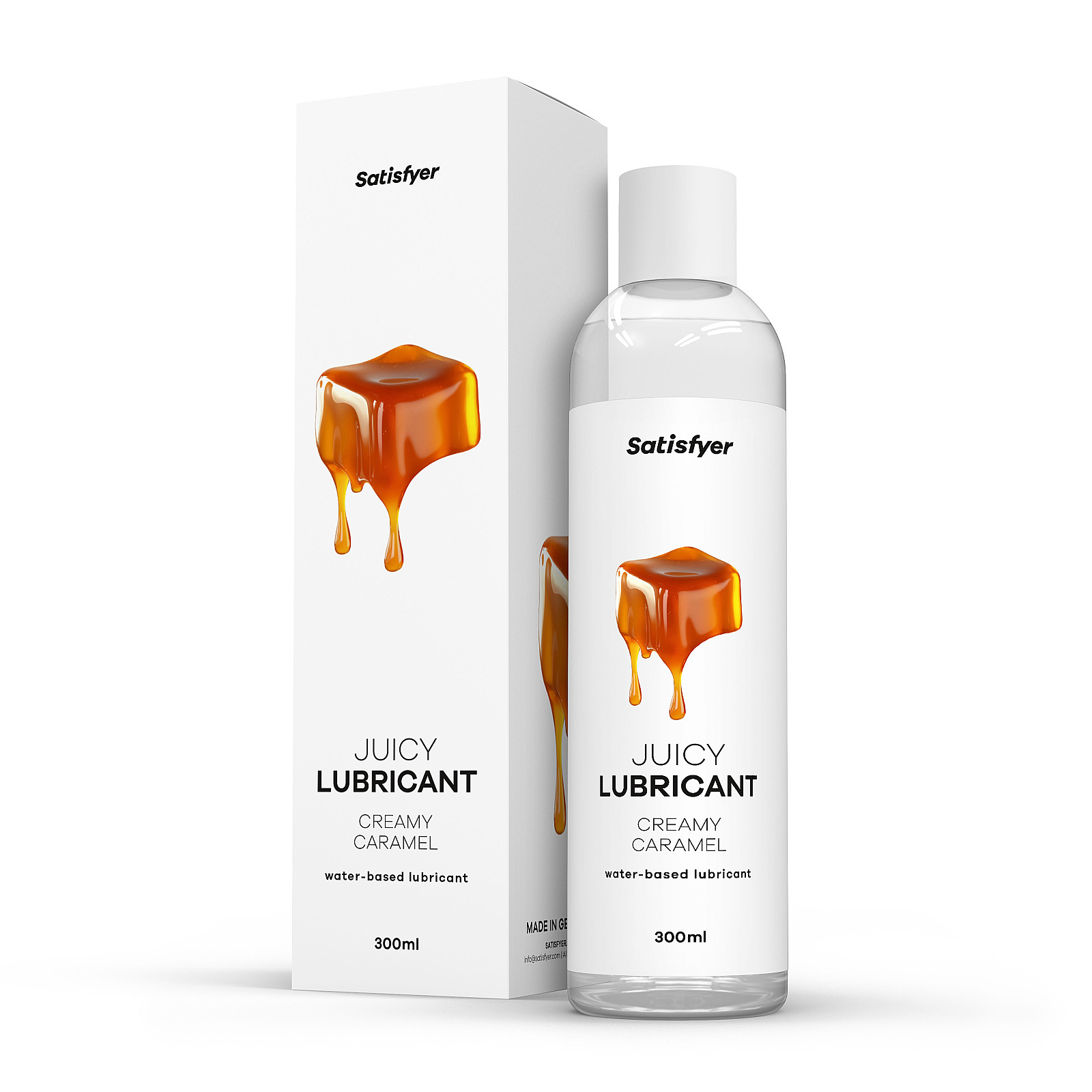 Satisfyer Juicy Lubricant 300 ml (Creamy Caramel), karamelový lubrikační gel