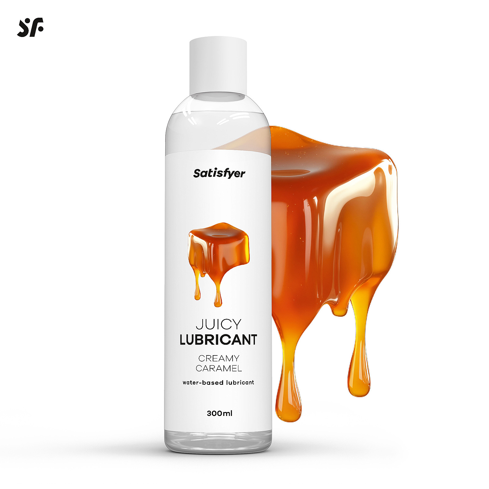 Satisfyer Juicy Lubricant 300 ml (Creamy Caramel), karamelový lubrikační gel