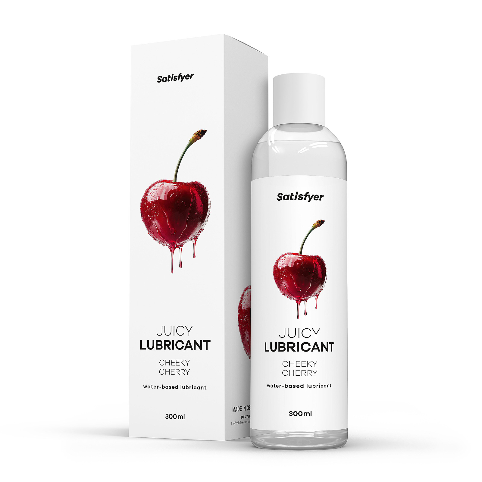 Satisfyer Juicy Lubricant 300 ml (Cheeky Cherry), třešňový lubrikační gel