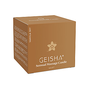 Geisha Sensual Massage Candle Vanilla Sky (145 ml), masážní svíčka s vanilkou