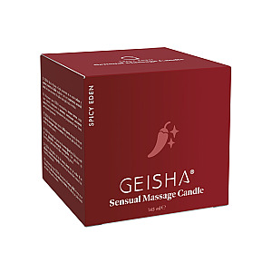 Geisha Sensual Massage Candle Spicy Eden (145 ml), hřejivý masážní olej