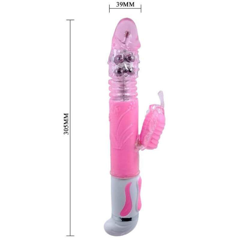 Baile Fascination Bunny Vibrator Pink - multifunkční vibrátor