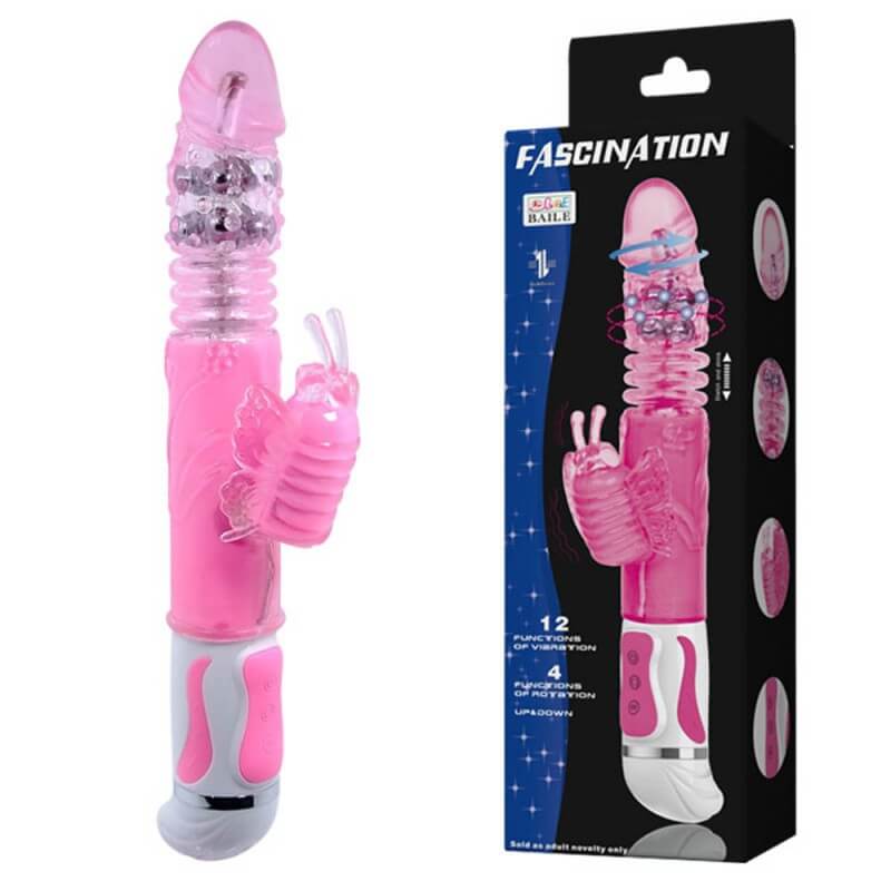 Baile Fascination Bunny Vibrator Pink - multifunkční vibrátor