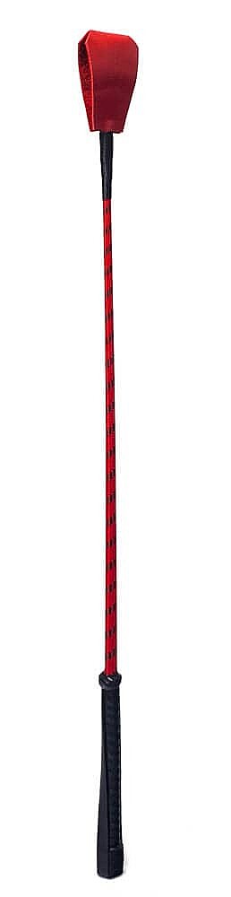 Devil Sticks Crop Polished Leather red