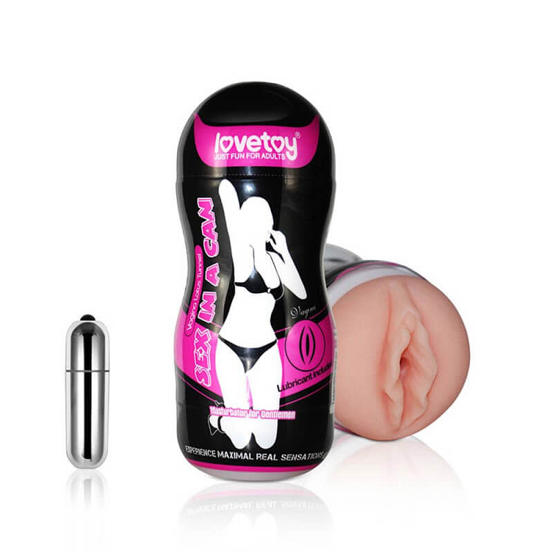 LoveToy Sex In a Can Vibrating Vagina Lotus
