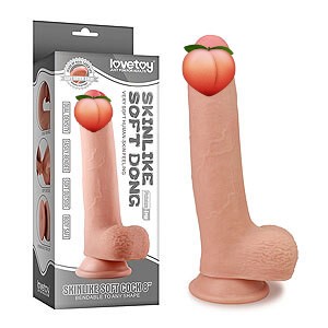 LoveToy Skinlike Soft Cock 8" (20 cm), realistické dildo s přísavkou