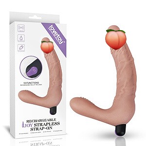 LoveToy Rechargeable IJOY Strapless Strap-on, 20 x 3,6 cm dámský připínací penis