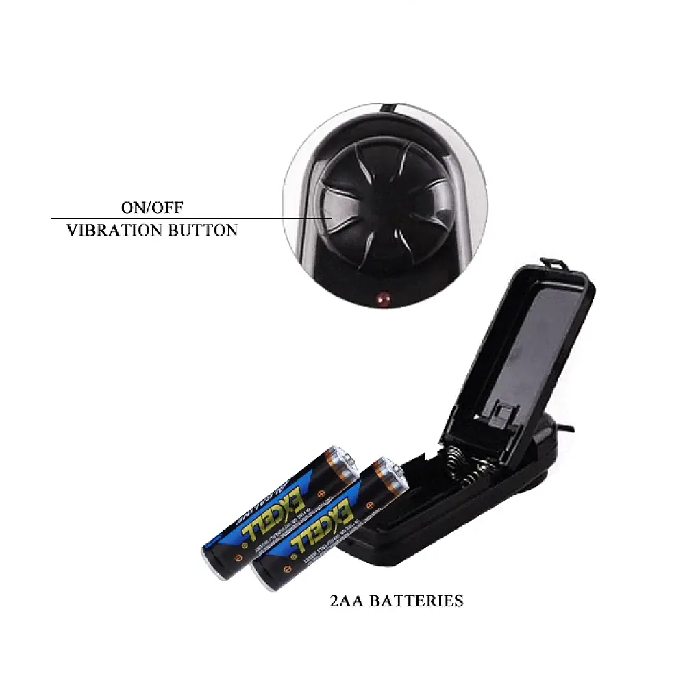 Baile Ultra Strap-On with Multi Vibration - rozměry 15,5 x 4,2 cm, vibrační