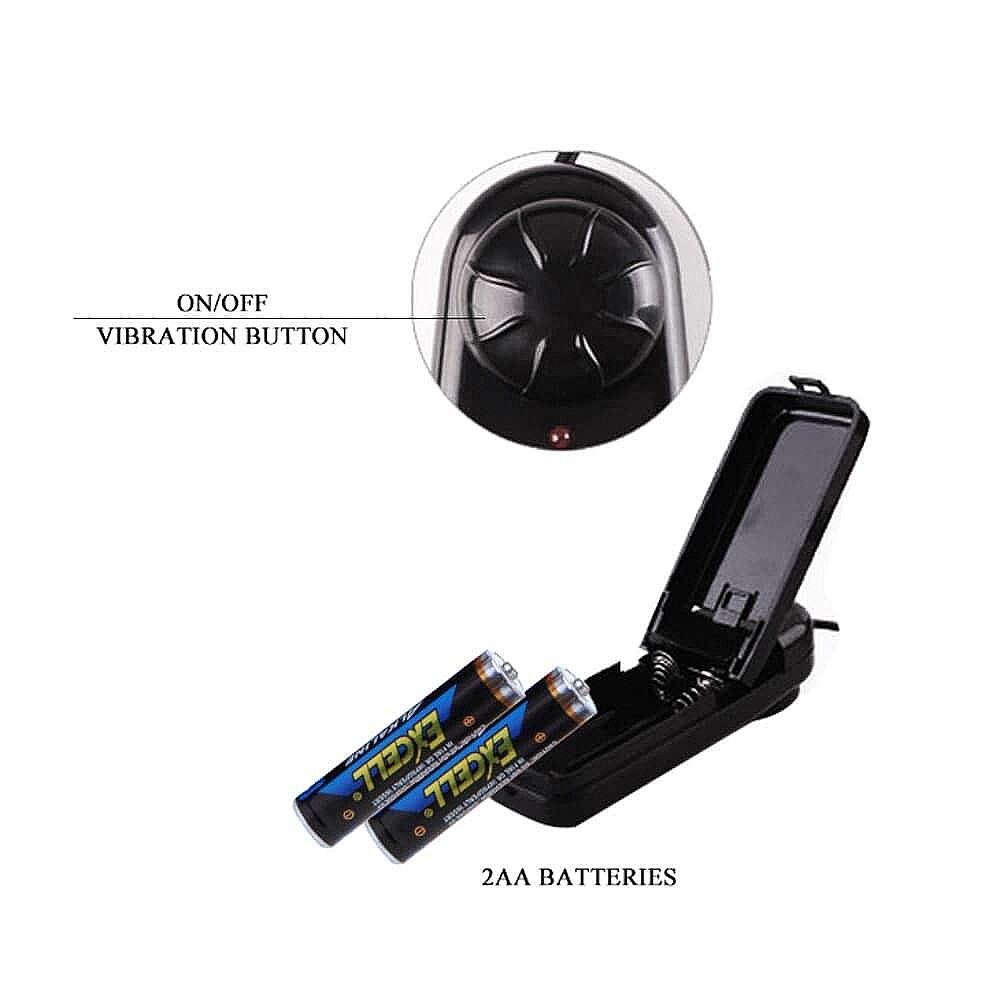 Baile Ultra Strap-On with Multi Vibration - rozměry 15,5 x 4,2 cm, vibrační