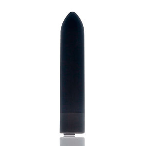Black and Silver KERNEX Vibrating Bullet nabíjecí mini vibrátor 8,6 cm