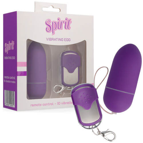 Spirit Large Vibrating Egg Remote purple