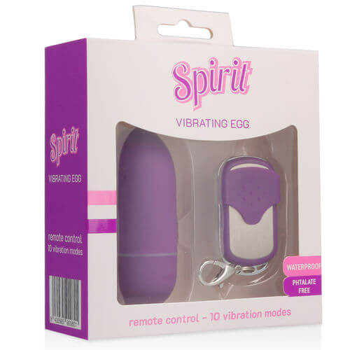 Spirit Large Vibrating Egg Remote purple