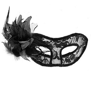 Svůdná benátská maska Venetian Mask La Traviata černá