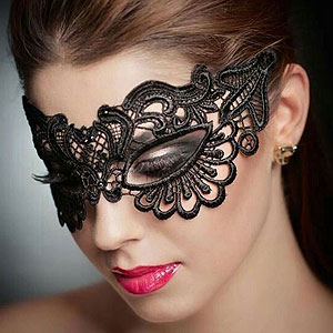 Krajková škraboška Enchanting Lace Eye Mask černá