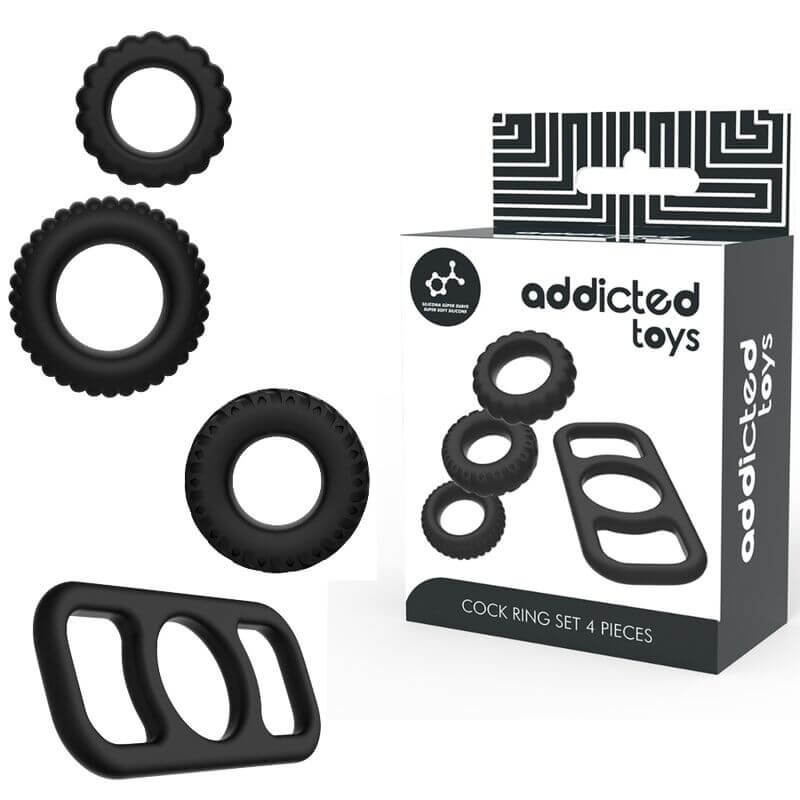 Addicted Toys Cock Ring Set (4 kusy)