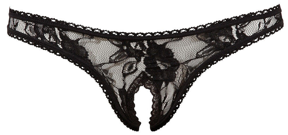 Cottelli Lingerie String (C2320002), dámská krajková tanga s průstřihem