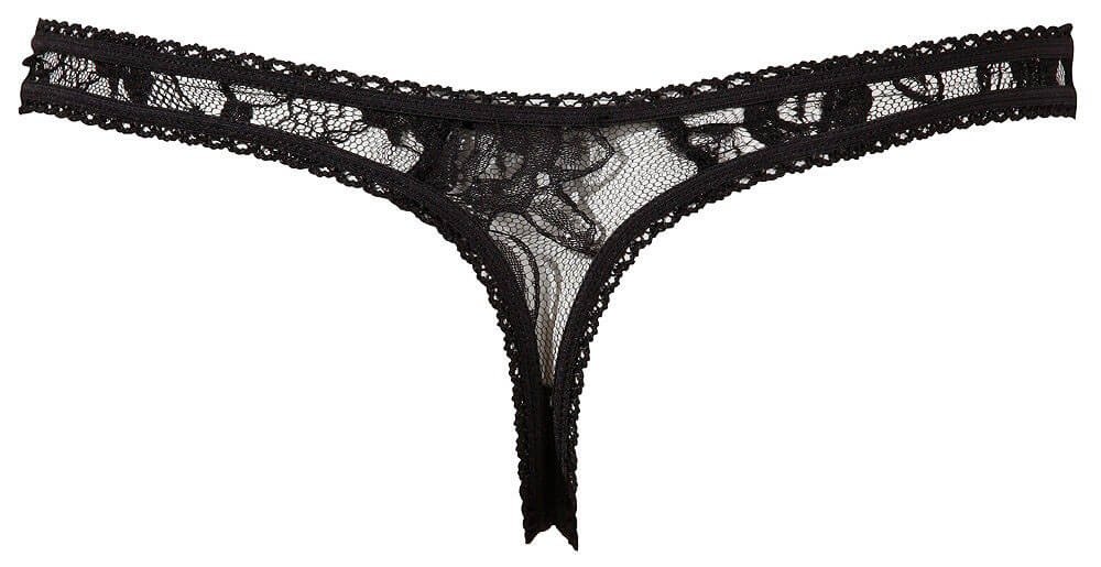 Cottelli Lingerie String (C2320002), dámská krajková tanga s průstřihem