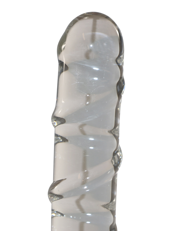 Skleněné spirálové dildo Icicles No.1 čiré