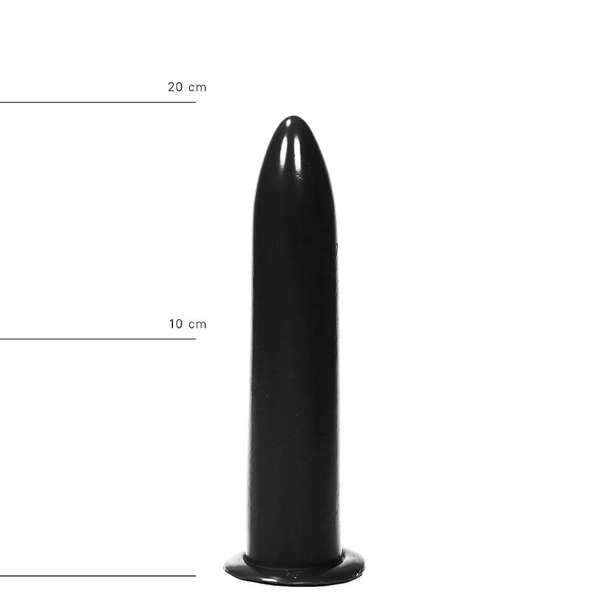 All Black Dildo 20 cm, dlouhý anální/vaginální kolík s průměrem 3,6 cm
