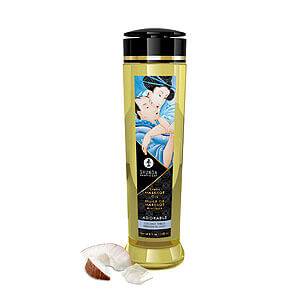 Profesionální masážní olej Shunga Erotic Massage Oil Adorable Coconut Thrills 240 ml