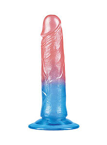 Lovetoy Dazzle Studs 7" (17.5 cm), rovné dvoubarevné dildo s přísavkou