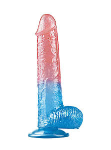 Lovetoy Dazzle Studs 9" (23 cm), dvoubarevné dildo s přísavkou