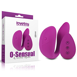 Lovetoy O-Sensual Double Rush, fialový duo vibrátor s dálkovým ovladačem