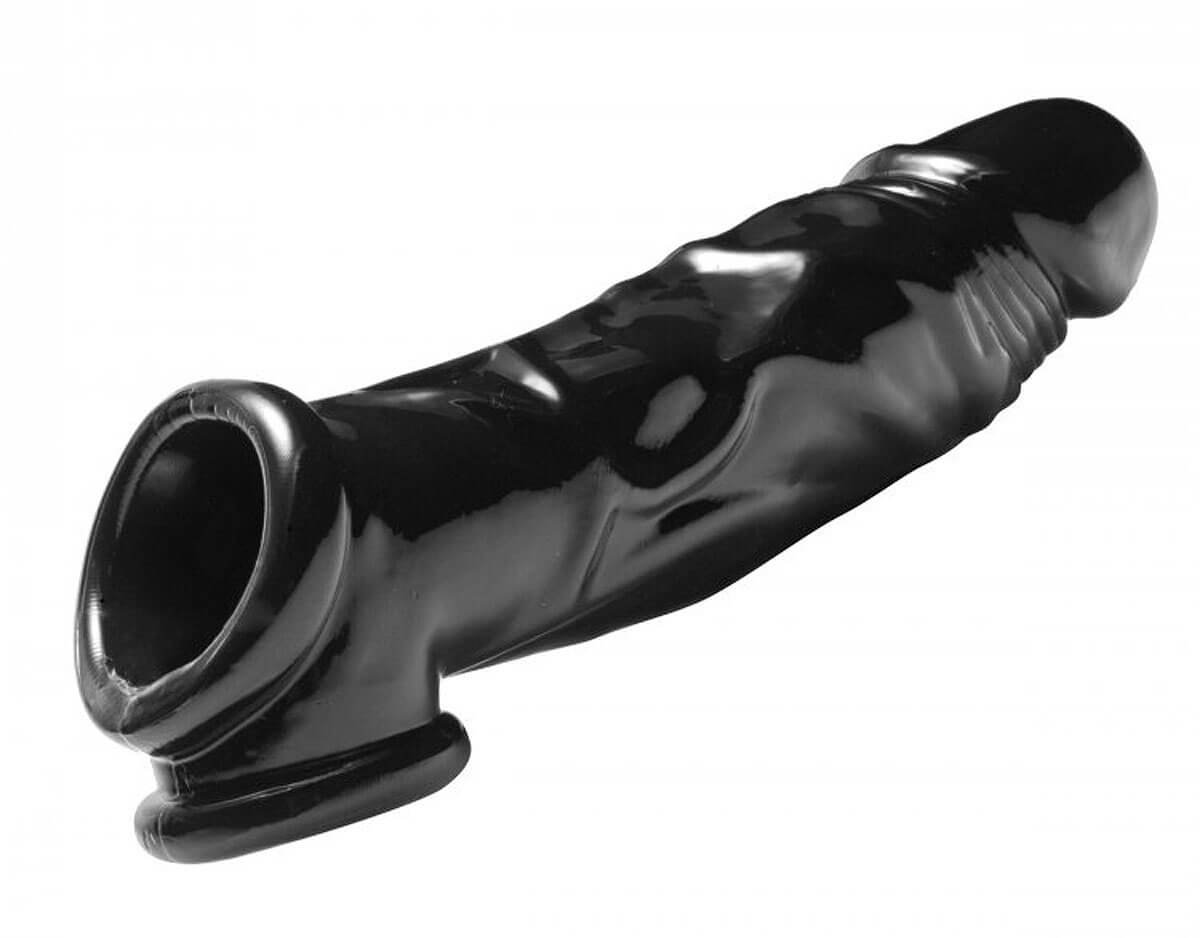 Master Series Fuk Tool, černý návlek na penis a natahovač koulí