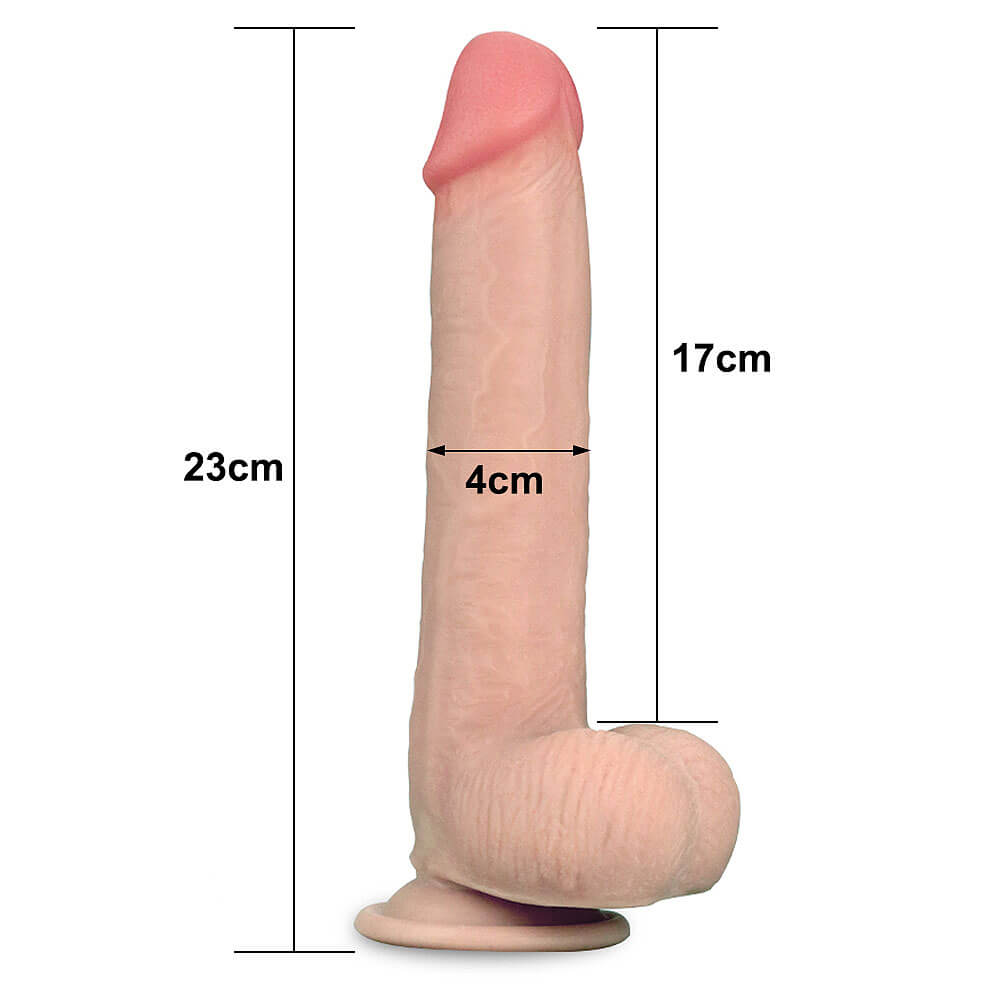 LoveToy Sliding-Skin Dual Layer Cock 9" (23 cm)
